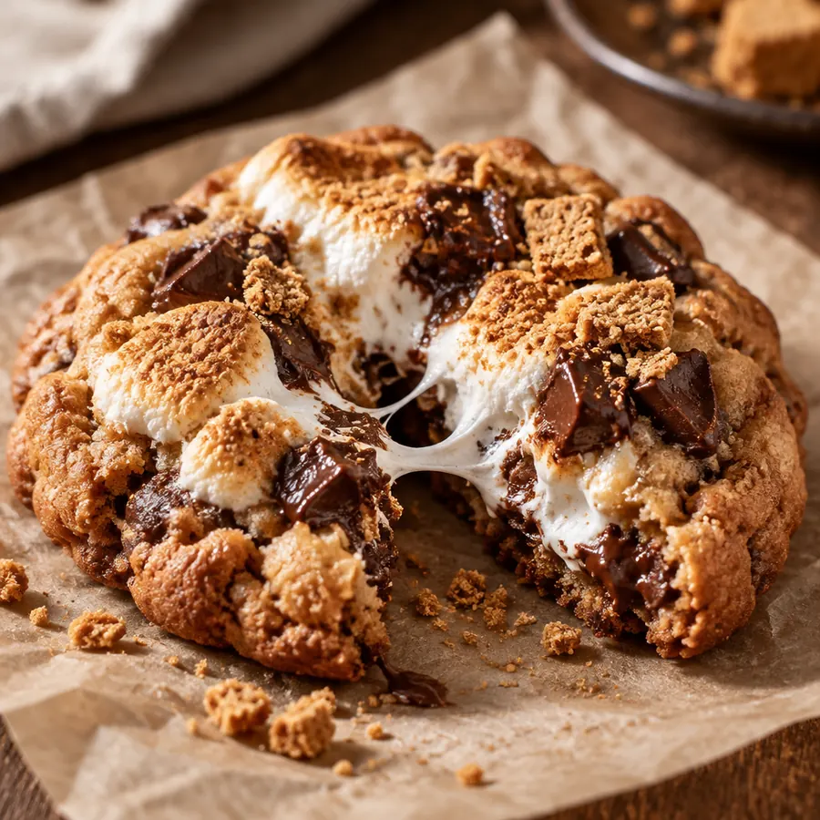 S’mores thick NYC-style cookie